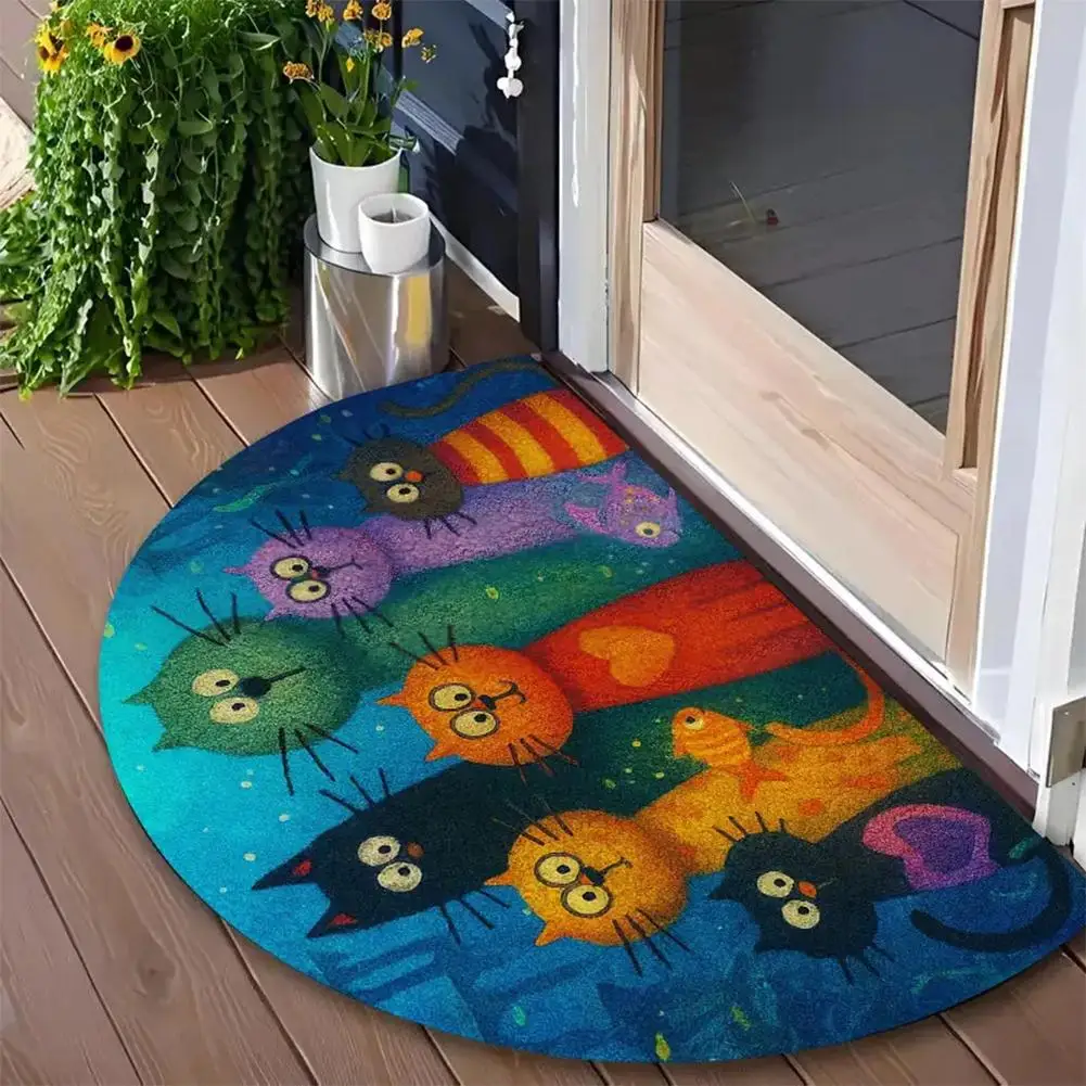 Summer American-style Retro Anti-slip Entrance Door Mat, Wear-resistant Entrance Hall Absorbent Carpet, Home Decoration