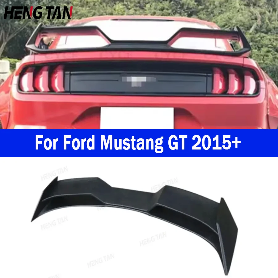 Carbon Fiber Tail fins Rear Trunk Spoiler For Ford Mustang GT 2015+ Guide Wing Rear Wing Car Trunk Diverter Upgrade body kit