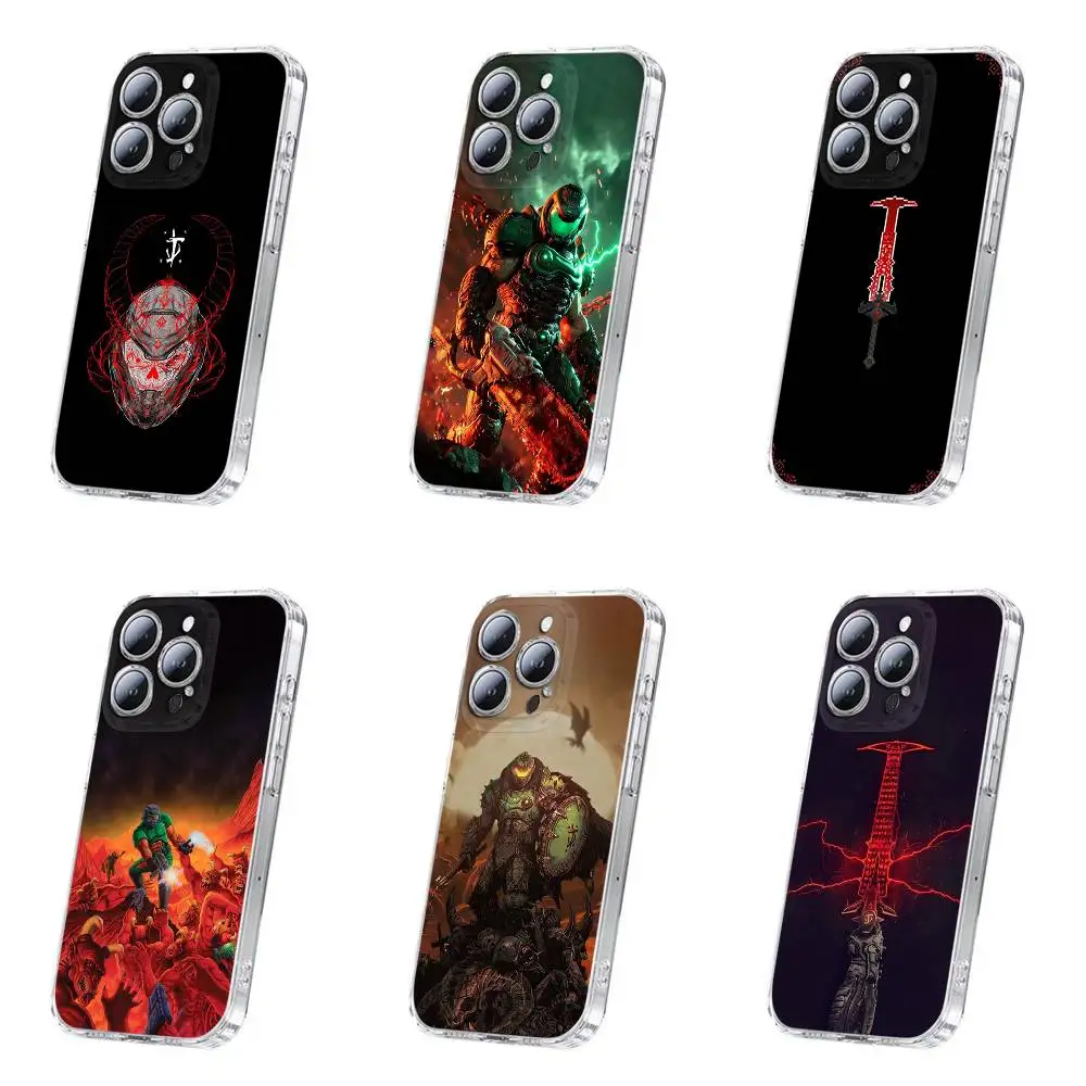 

Phone Case For iPhone 17,16,15,14,13,12,11 Plus,Pro,Max,Plus,E,SE4,Mini Game D-Doom Dark Ages Transparent Cover