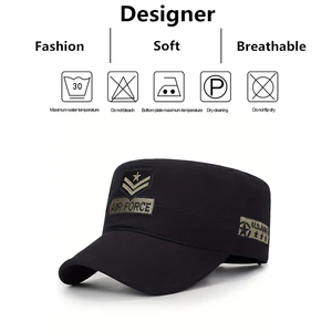 Unisex Air Force Arrow Stickerei Flat Top Baseball Caps, Herren -Seemannshüte, Militärkapitän, Frühling, Herbst 10 Hauptbeutel der Herren -Männer - №7