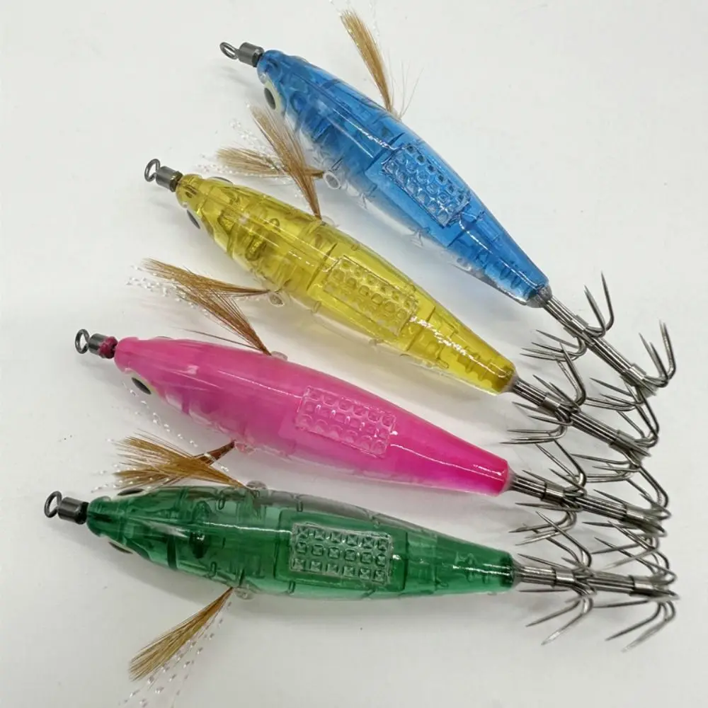 

Пластиковые рыболовные снасти, деревянные приманки для креветок, джиг-крючок, свинцовое грузило, наживка для креветок, 75 мм/6 г, крючок для кальмара