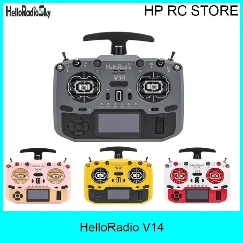 HelloRadio V14 MAX R9/MAX/PRO ELRS Left Hand Remote Control Multi Protocol Open Source FPV High Frequency Head EDGTX Firmware