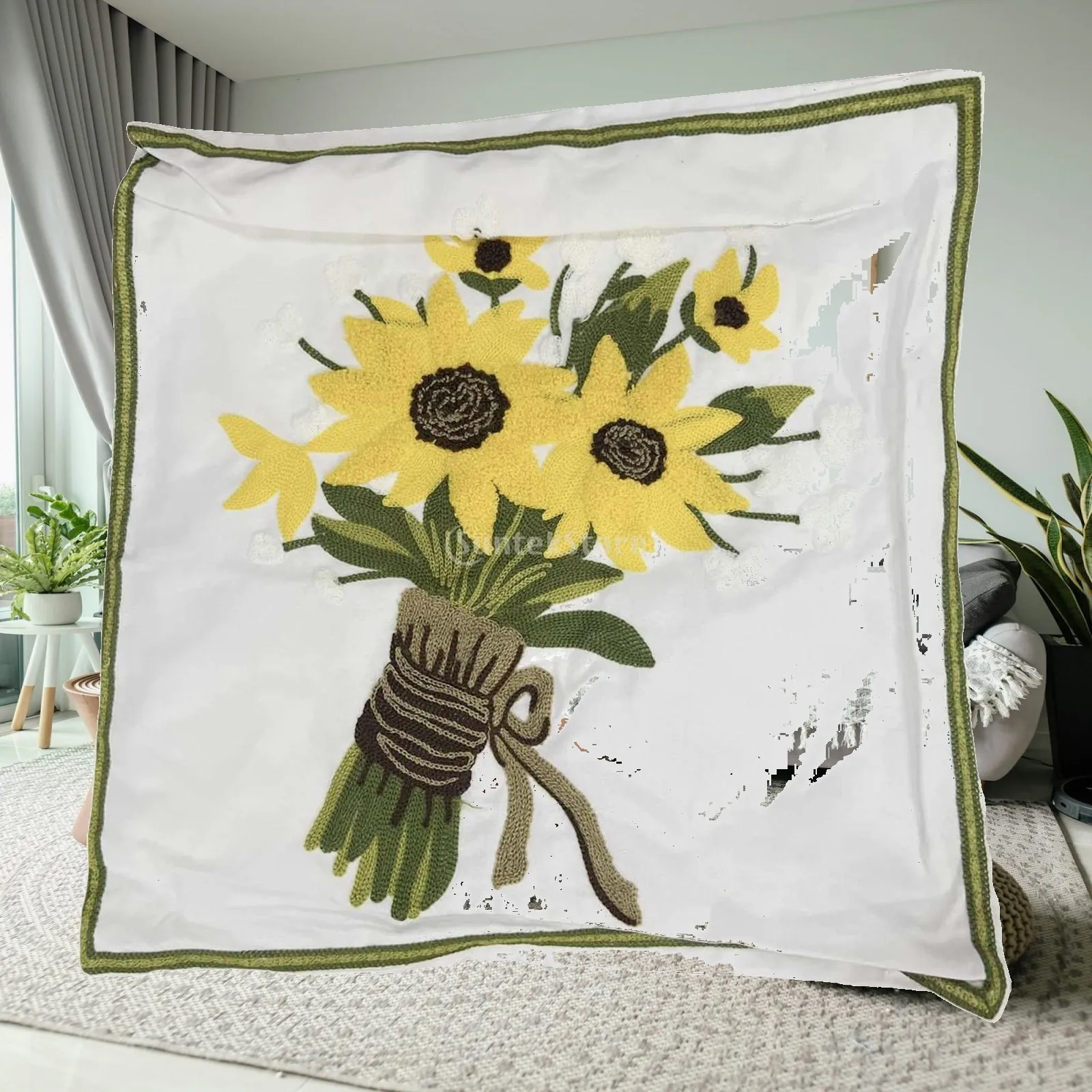 Decorative Pillow Cover 45 X 45 Cm Floral Pattern Comfortable Soft Breathable Quick- for Home Bedroom Couch Sofa