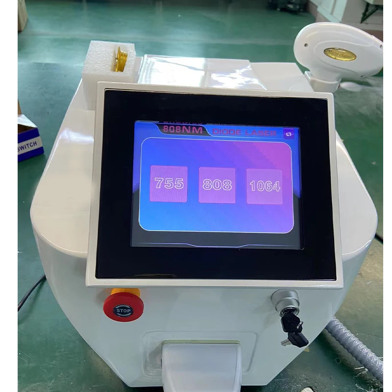 Máquina de depilación láser portátil de 3500W, Diodo láser de 808nm, depilación láser de Diodo de tres longitudes de onda