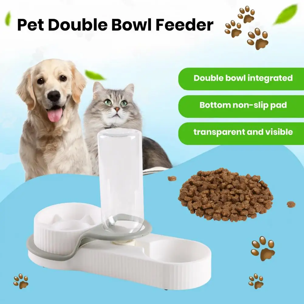 

Leak-proof Pet Water Dispenser Automatic Pet Feeder Water Dispenser Double Bowl Stand for Cats Dogs Rabbits Guinea Pigs for Pet