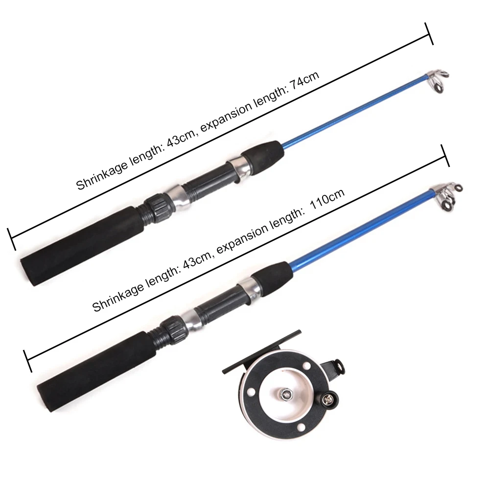 74 سنتيمتر/110 سنتيمتر الصيد رود وبكرة الشتاء الصيد قضبان الجليد الصيد قضبان أو بكرات الصيد لاختيار قضيب كومبو القلم القطب
