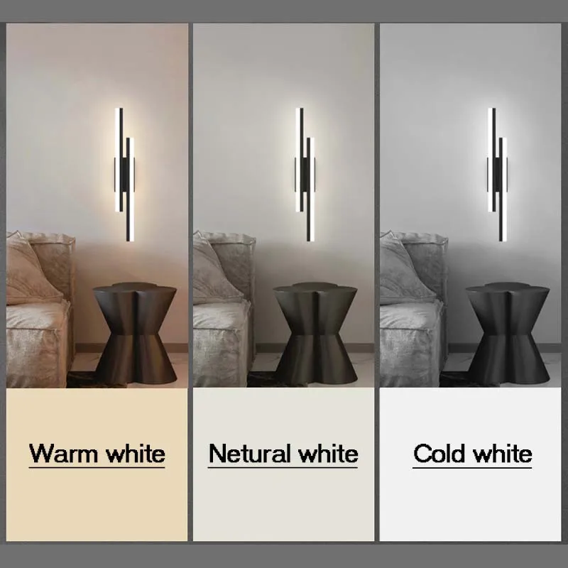 Modern Simple Led Wall Lamp Strip Light length 50cm 90-260V Bedroom Bedside Living Room Background Decoration Hotel Engineering