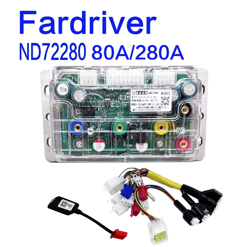 NanJing Fardriver Controller Fardriver ND72280 3KW Transparent Casing For Ebike and Electric Motorcycle with Programming module