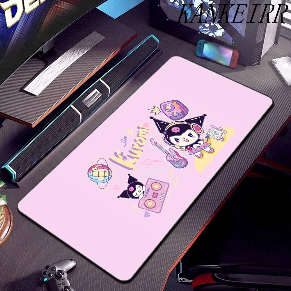 

Large Mouse Pad Kawaii Kuromi Office Mousepad Gaming Rug Mouspad Table Mat Mausepad Laptop Accessories Computer Desk Mat Xxl