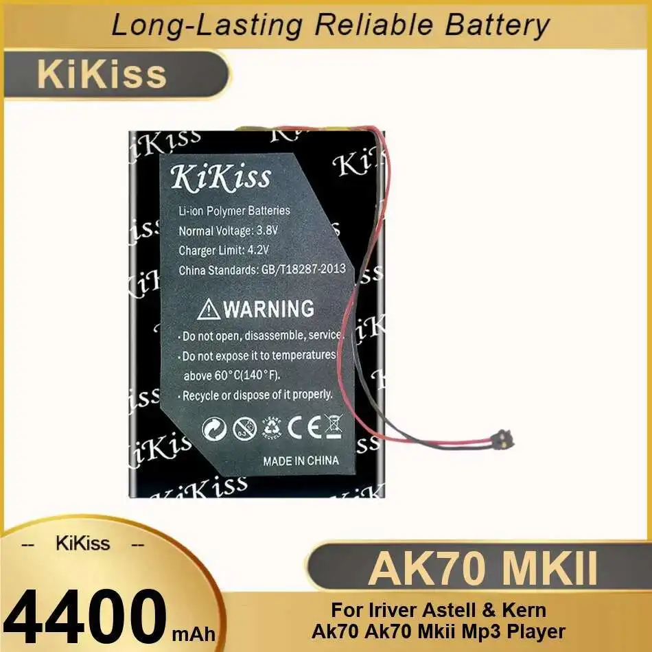 

High-Capacity Player Battery Fast Charging For Iriver Astell & Kern AK70 AK70 Mkii MP3 Player 4400mAh