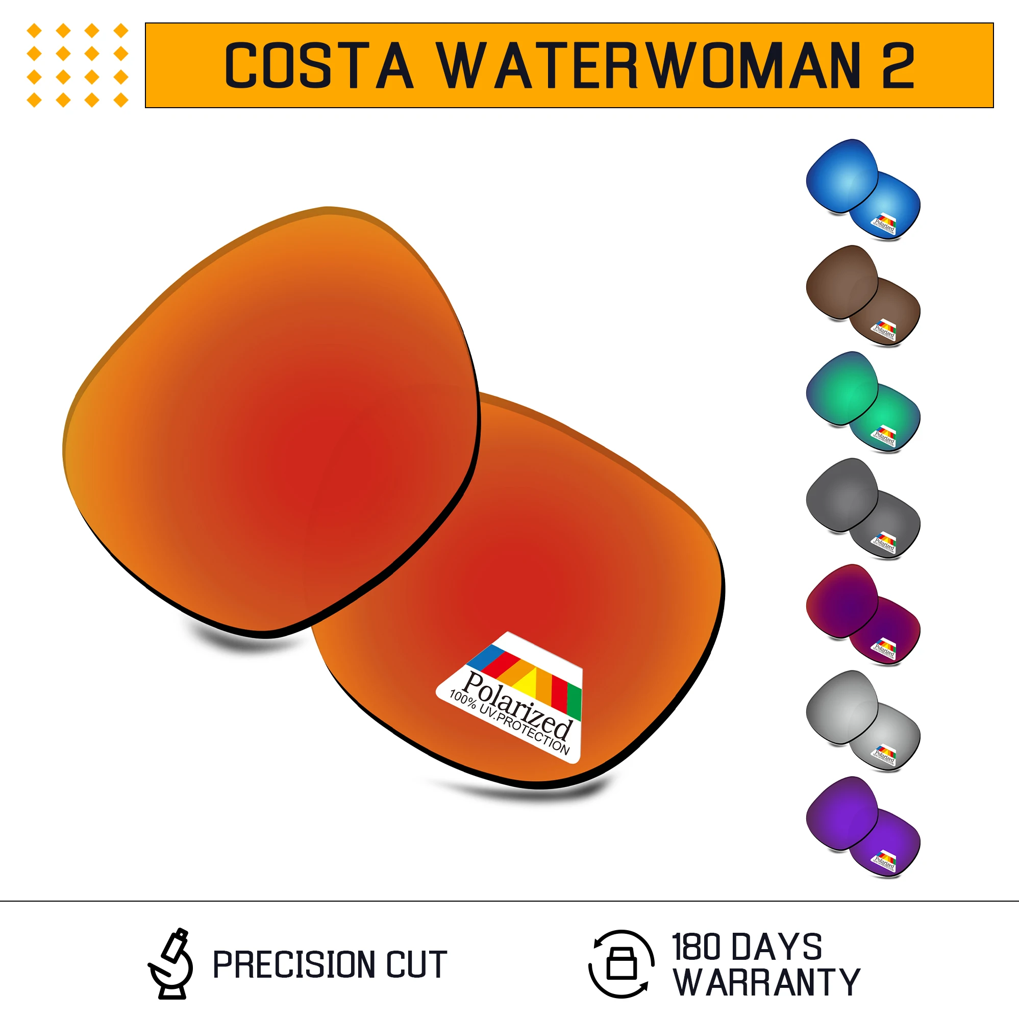 

Bwake Polarized Replacement Lenses for-Costa Del Mar Waterwoman 2 Sunglasses Frame - Multiple Options