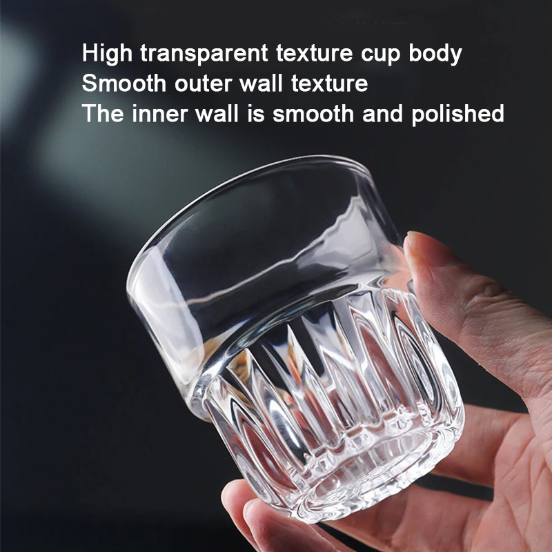 ( Can Engrave Logo) 155ML Glass Coffee Cup, Small Water Cup, Tea Cup, Restaurant Drink Cup, Bar Wine Glass