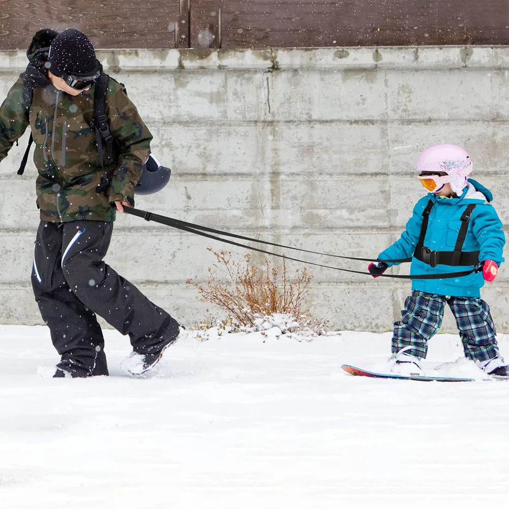 Skiing Balance Strap for Children Adjustable Sturdy Nylon Ski Harness Teaching Belt Kids Skating Safety Strap Anti-Fall Traction