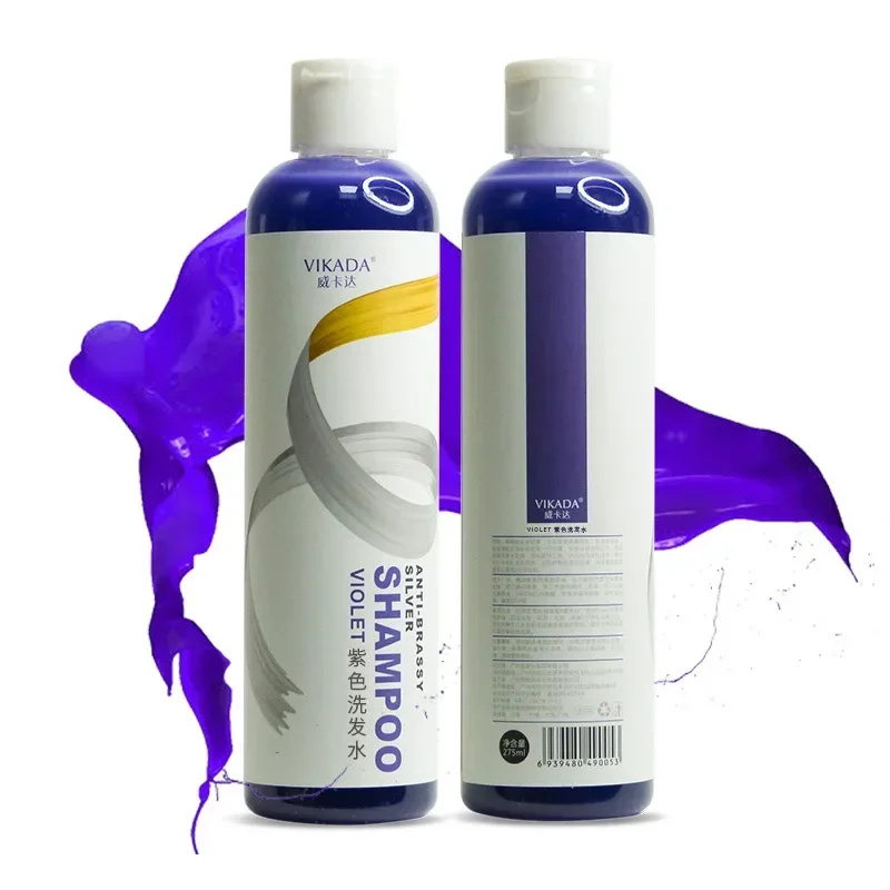 

275ml Granny Gray Linen Bleaching Hair Correction Yellow Removing Long Lasting Color Locking Protecting Purple Shampoo