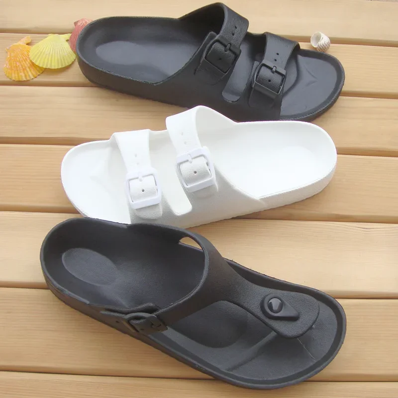 Super Light EVA Summer Male and Female Couple Slippers Outdoor Fashion Buckle Non-slip Wear-resistant Casual 46 large size 45