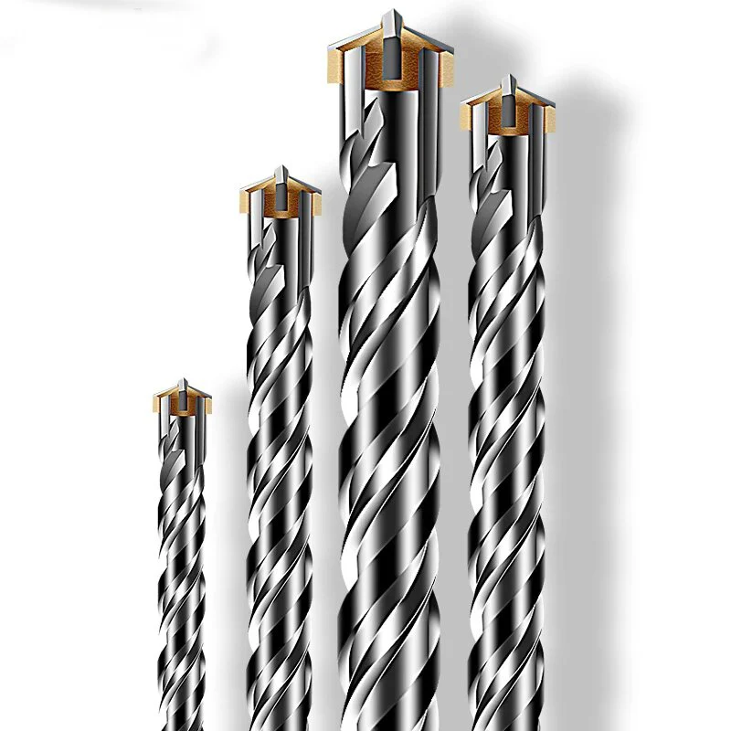 Foret à béton SDS Plus, pointes croisées, 4 couteaux, bloc de brique mural de 150mm, marteau électrique, forets de maçonnerie