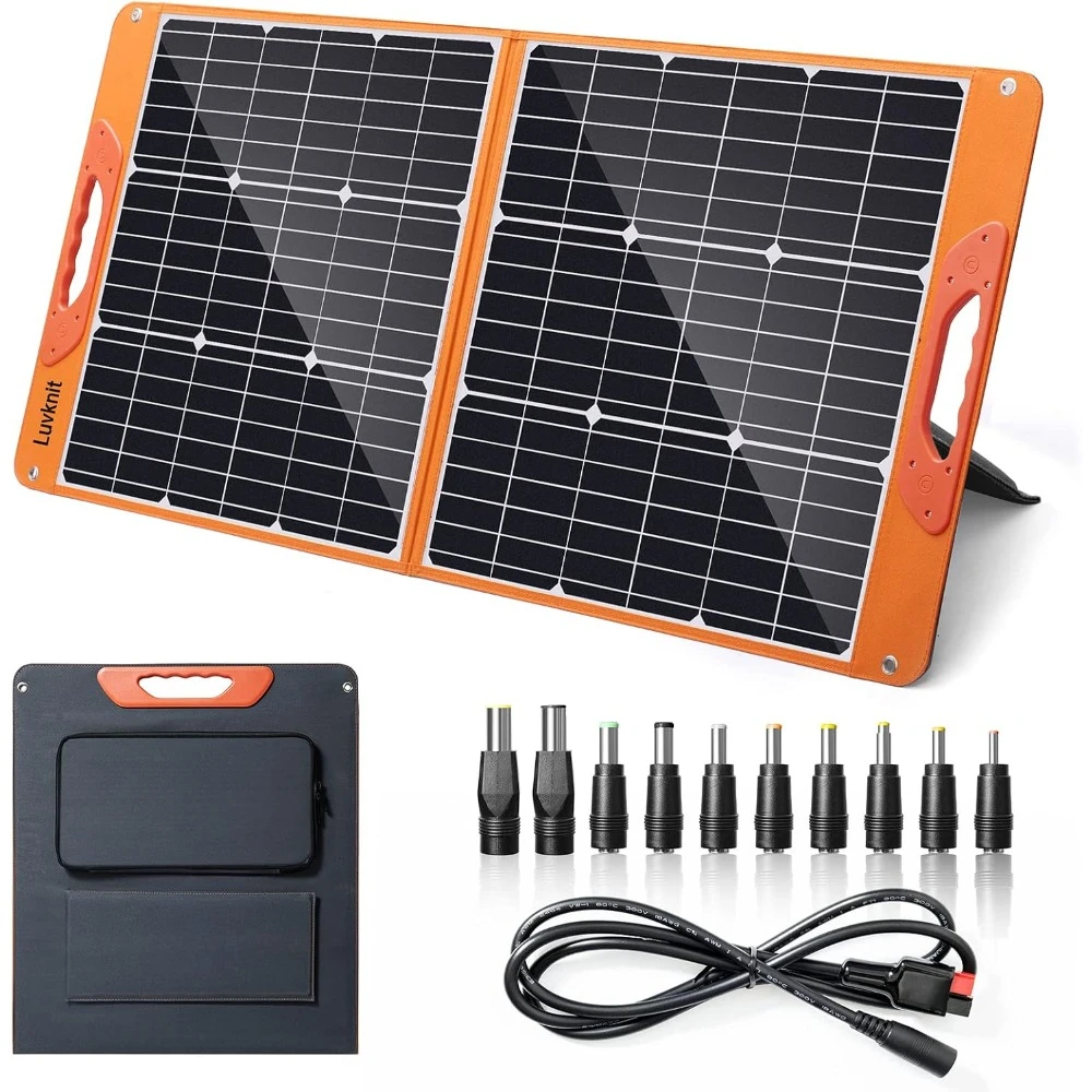 

Portable Solar Panel, Foldable Solar Panel, Single Crystal Solar Panel, 5V USB 18V DC Output