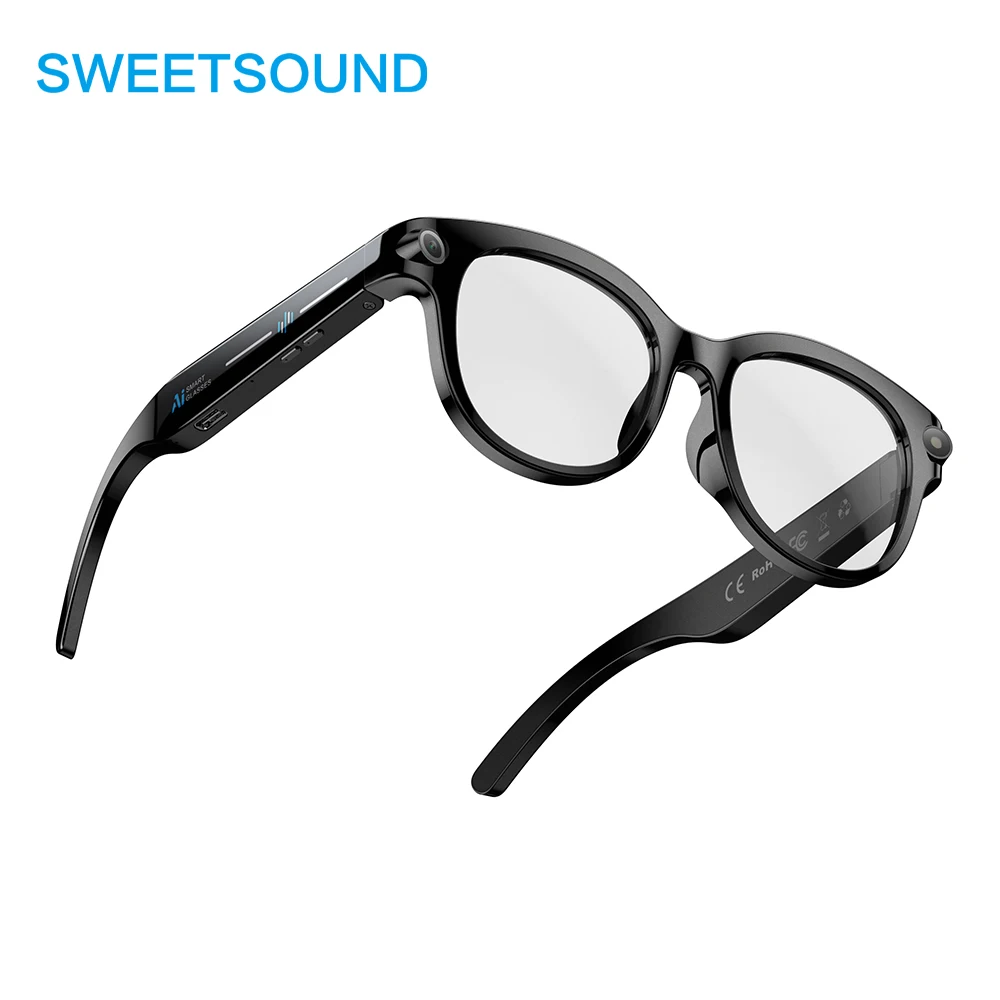 Camera Glasses with 8MP HD Camera AI Translation WiFi Bluetooth Music Calling for Men Women Smart Lunette 2026