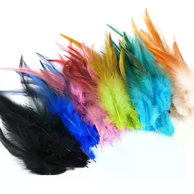 50Pcs Sewing Accessories DIY Jewelry Plumes Decor Chicken Rooster Feather 7-15cm For Wedding Dress Handicrafts Home Decoration