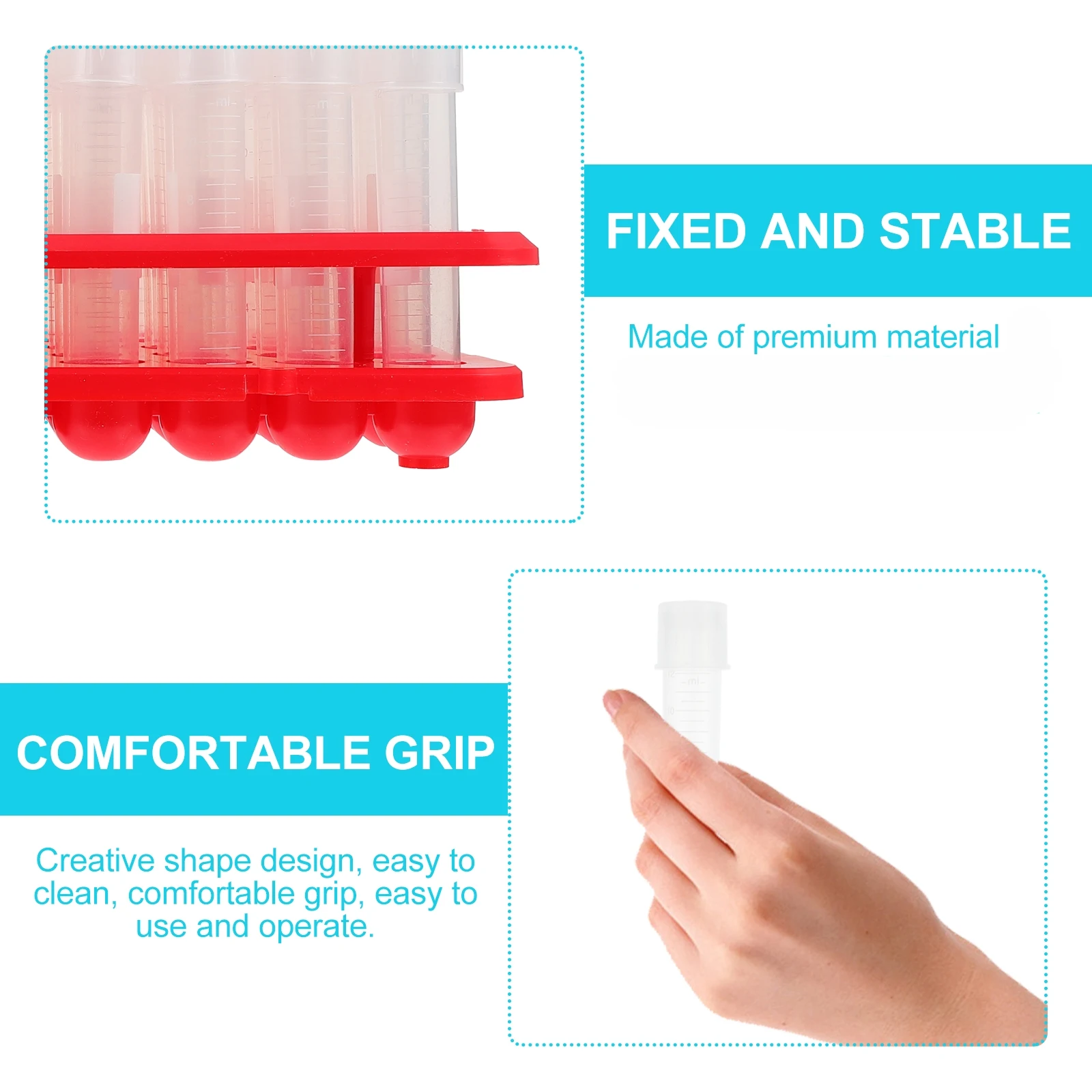 

Culture Tube 12ml Test Tubes Caps Kitchen Laboratory Science Experimental Plastic Tubes Graduated Marks