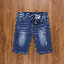 Men Denim Jeans Short Thin New Casual Cool Design Summer Pants Short Elastic Slim Daily High Quality