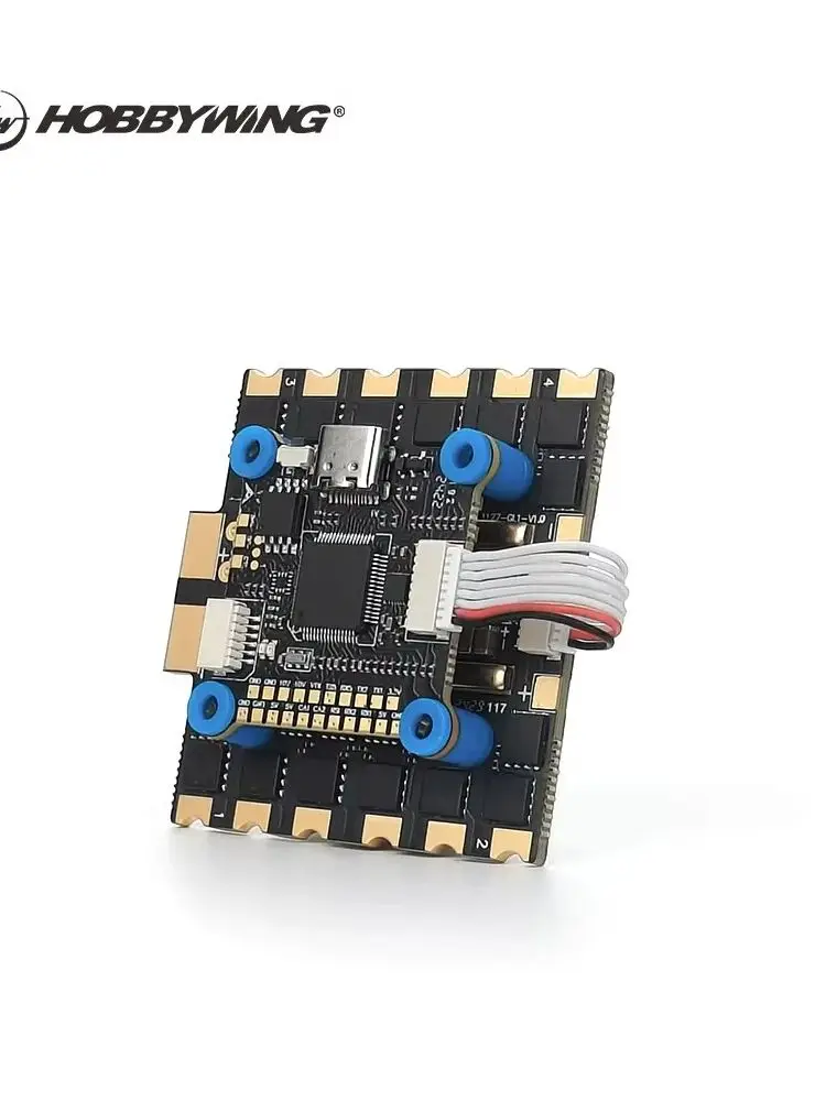 Hobbywing XRotor-80A-4in1-Lite-AT-RTF 4-8S LiPo Peak Current 100A X4 FPV F7 8S Lite Flight Controller 80A ESC Stack view 6