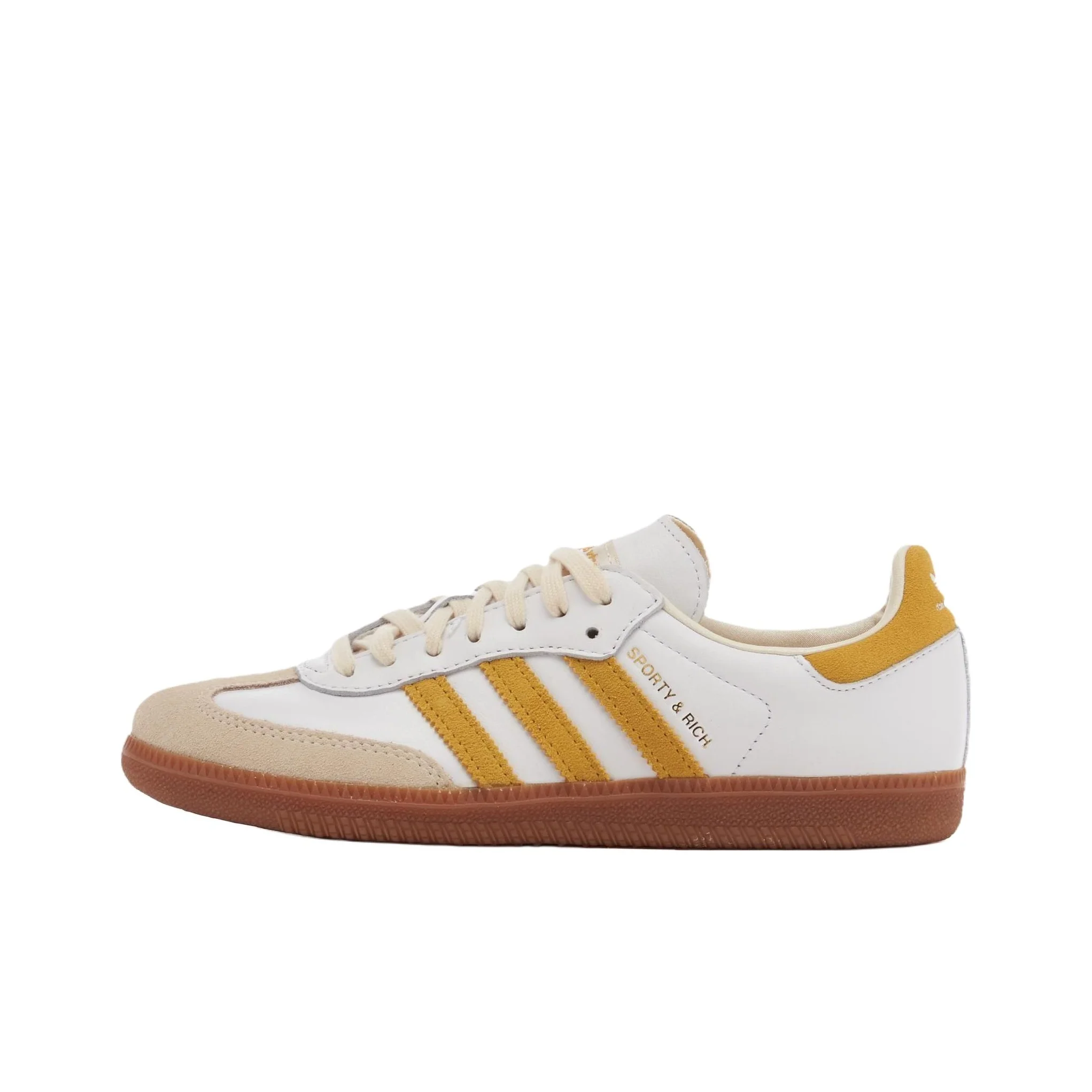 Adidas Originals SAMBA OG Comfortable Round Toe Low top Skateboard Shoes Unisex White Yellow IF5661