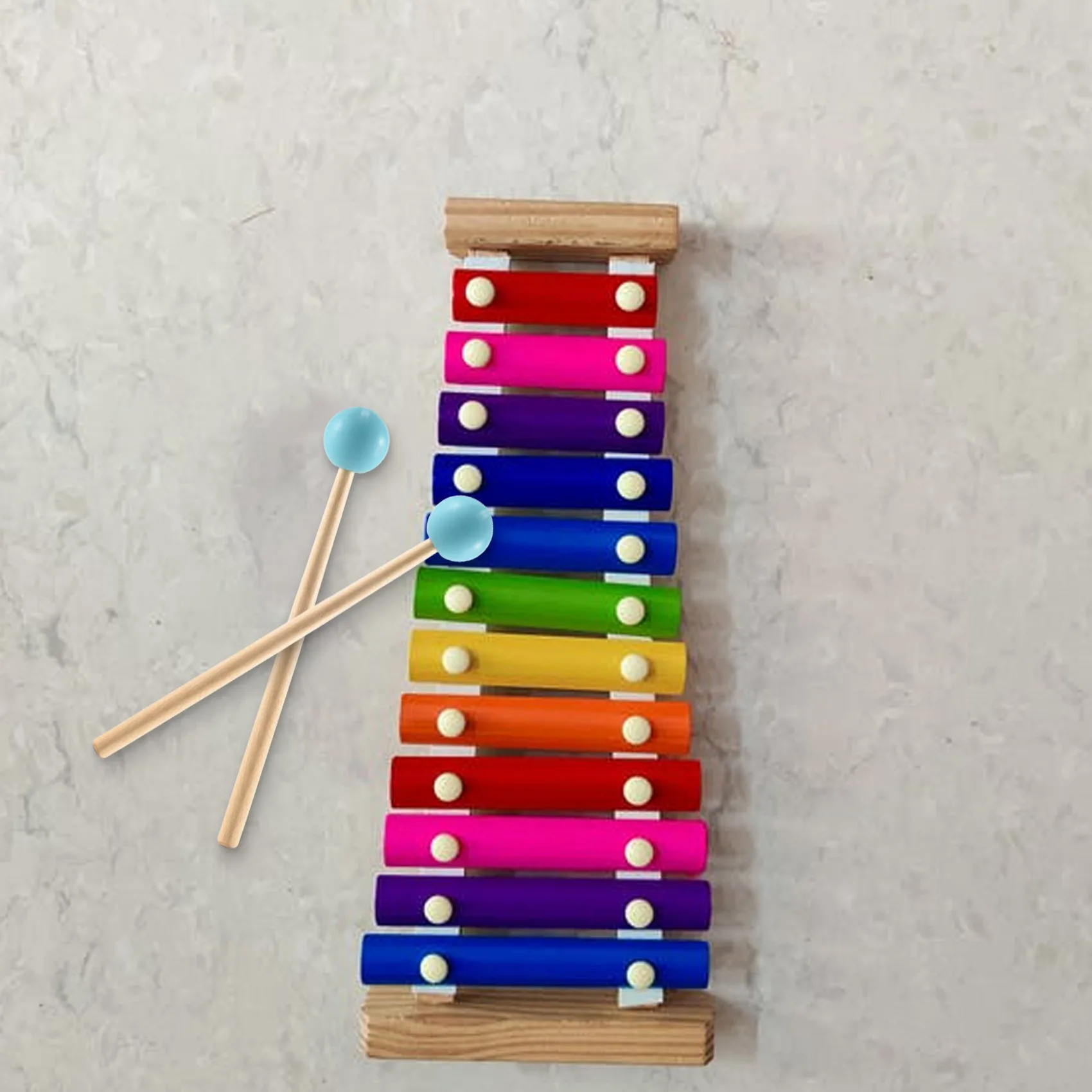 

2Pcs Soft Rubber Head Sticks Wood Handle Bell Mallets for Glockenspiel Xylophone Bell Music Instruments Parts GreenJAS