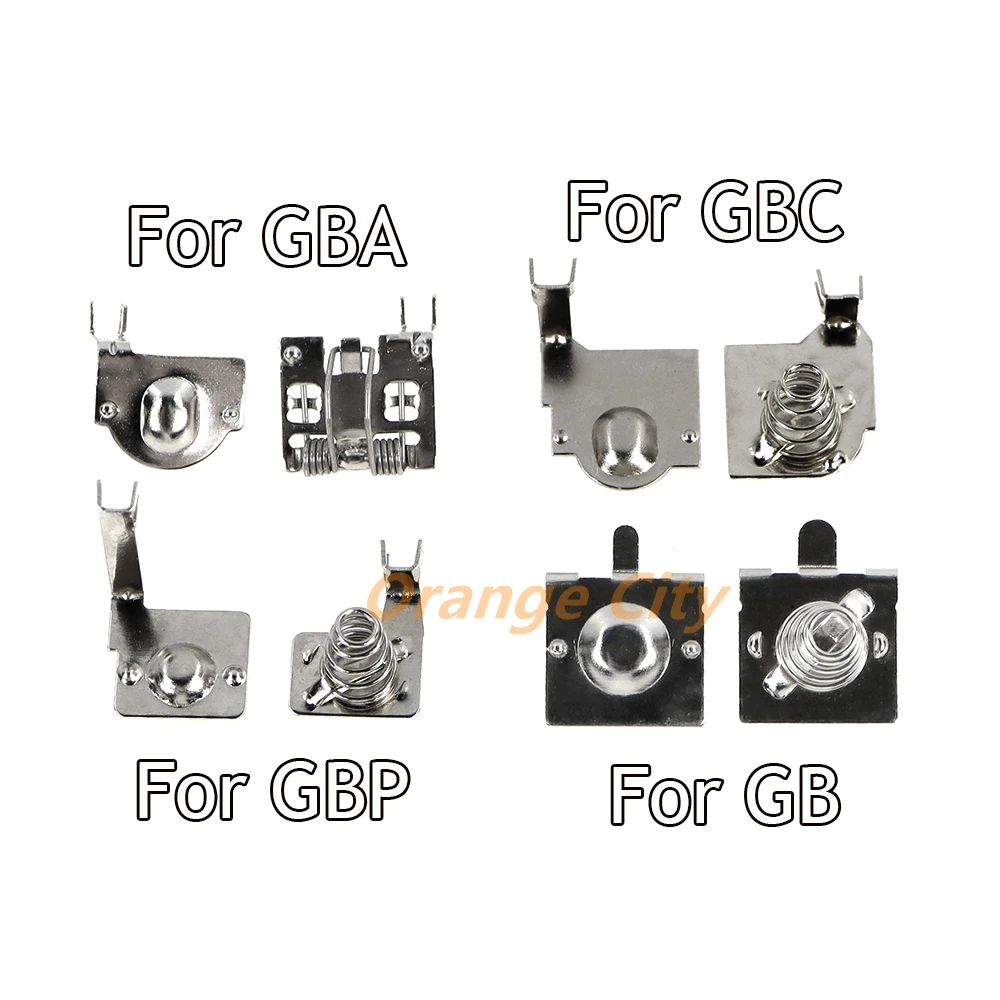 100Pairs Positive Negative Poles Battery Terminals Spring Contacts + - Battery Spring For GB/ GBA/ GBC/ GBP Console Mainboard