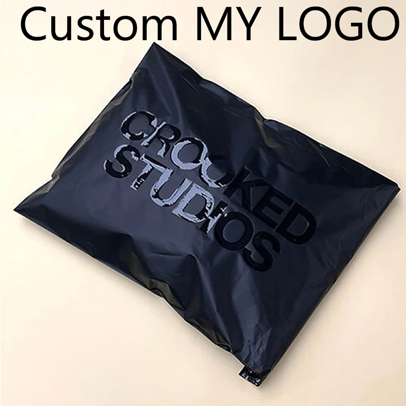 custom mailer with logo black Poly Shipping luxury matte black polymailer Courier Postal Delivery Bag Small Medium Big