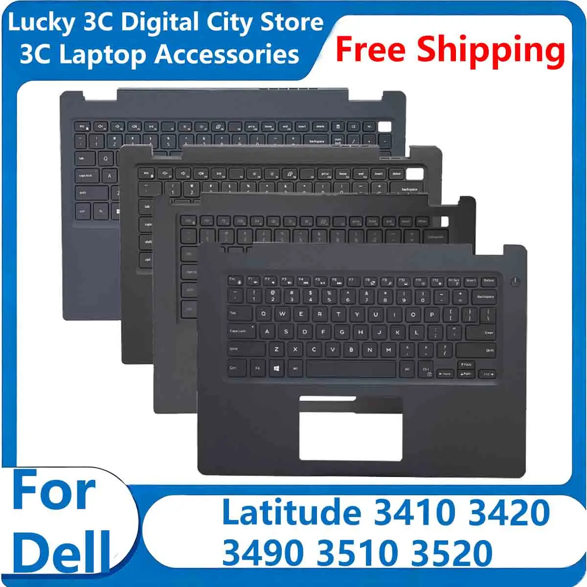 New For Dell Latitude 3410 3420 3490 3510 3520 Replace Laptop Cover Keyboard Palmrest Upper Top Cover Accessories 0MMC2D\00MC2P