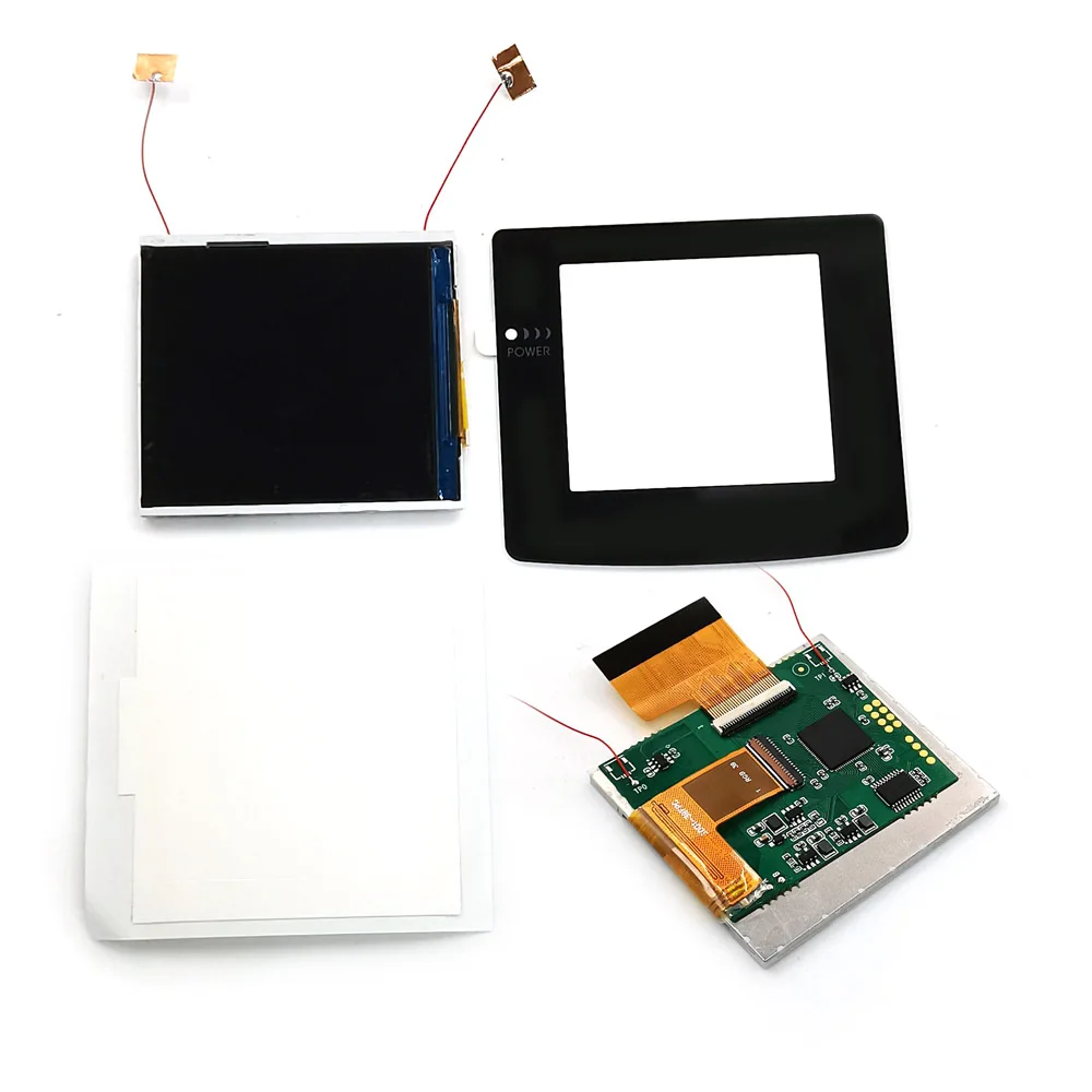 hispeedido-245''-for-gbc-ips-lcd-high-brightness-lcd-screen-original-size-kit-for-gameboy-color-console-no-need-to-cut-the-shel