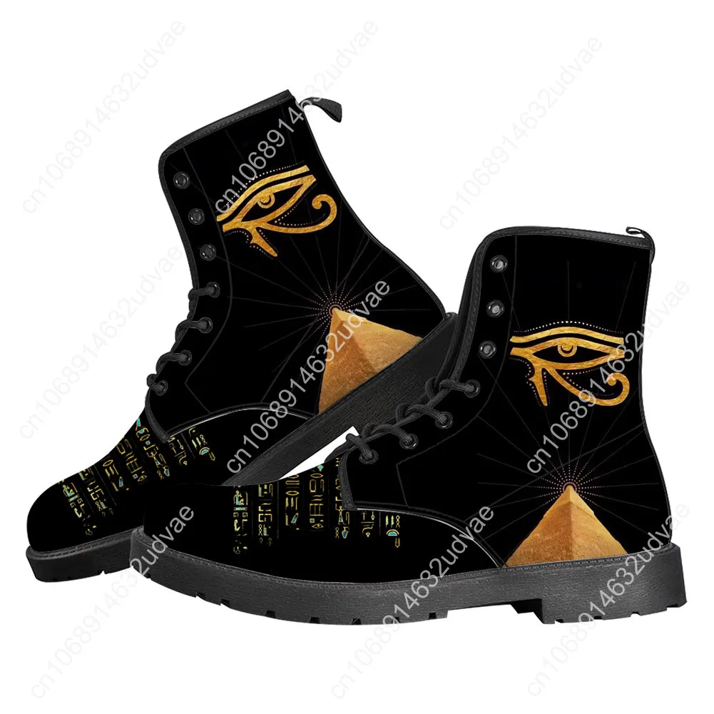 

Повседневные ботинки Eye of Egypt Horus с изображением египетского бога, мужские, женские, подростковые, модные 3D-ботинки, стильные, крутые, изготовленные на заказ