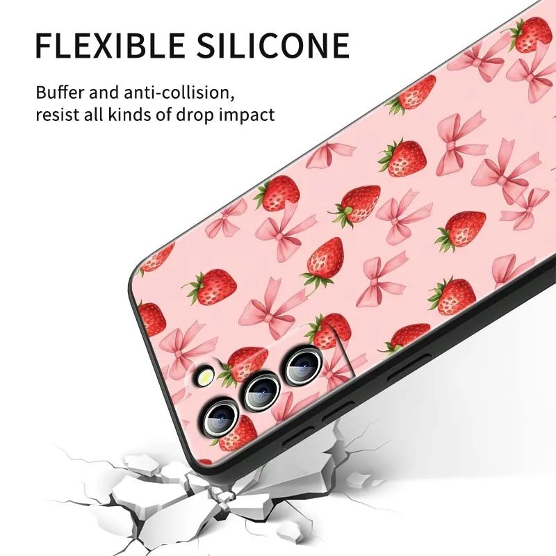 نمط تصميم القوس لسامسونج غالاكسي S26 S25 S24 S23 S22 S21 S20 Ultra Plus FE 5G غطاء أسود ناعم من البولي يوريثان الحراري