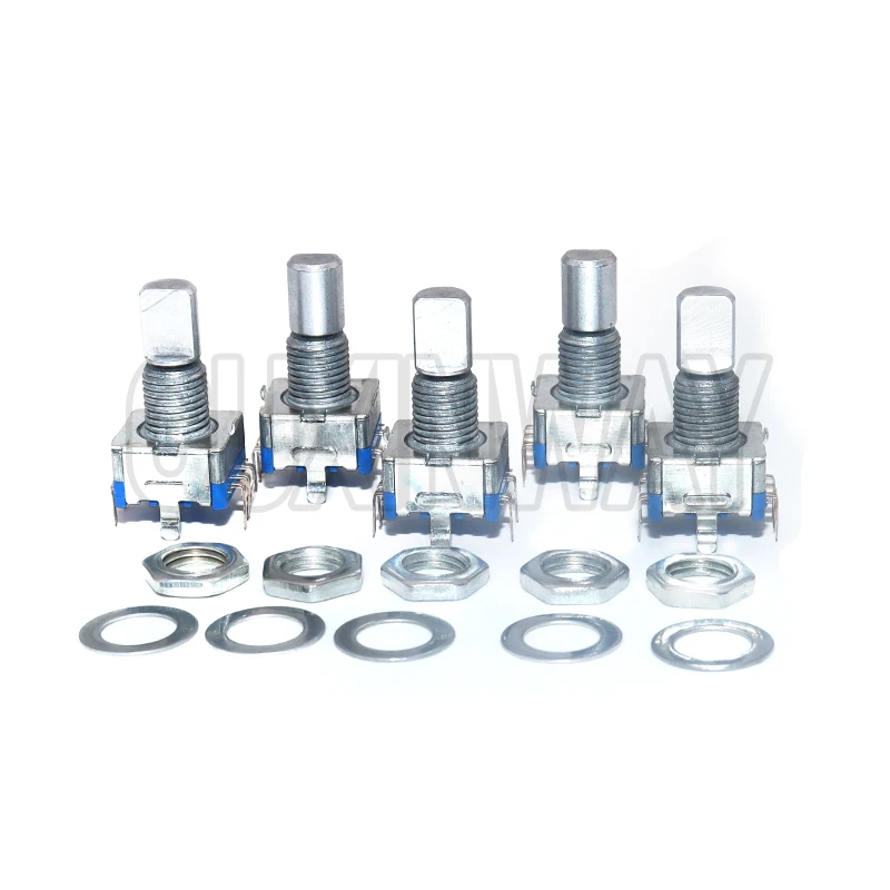 5PCS 15mm / 20mm code switch/ EC11/ digital potentiometer with switch Half / Plum axis rotary encoder, handle length image 5