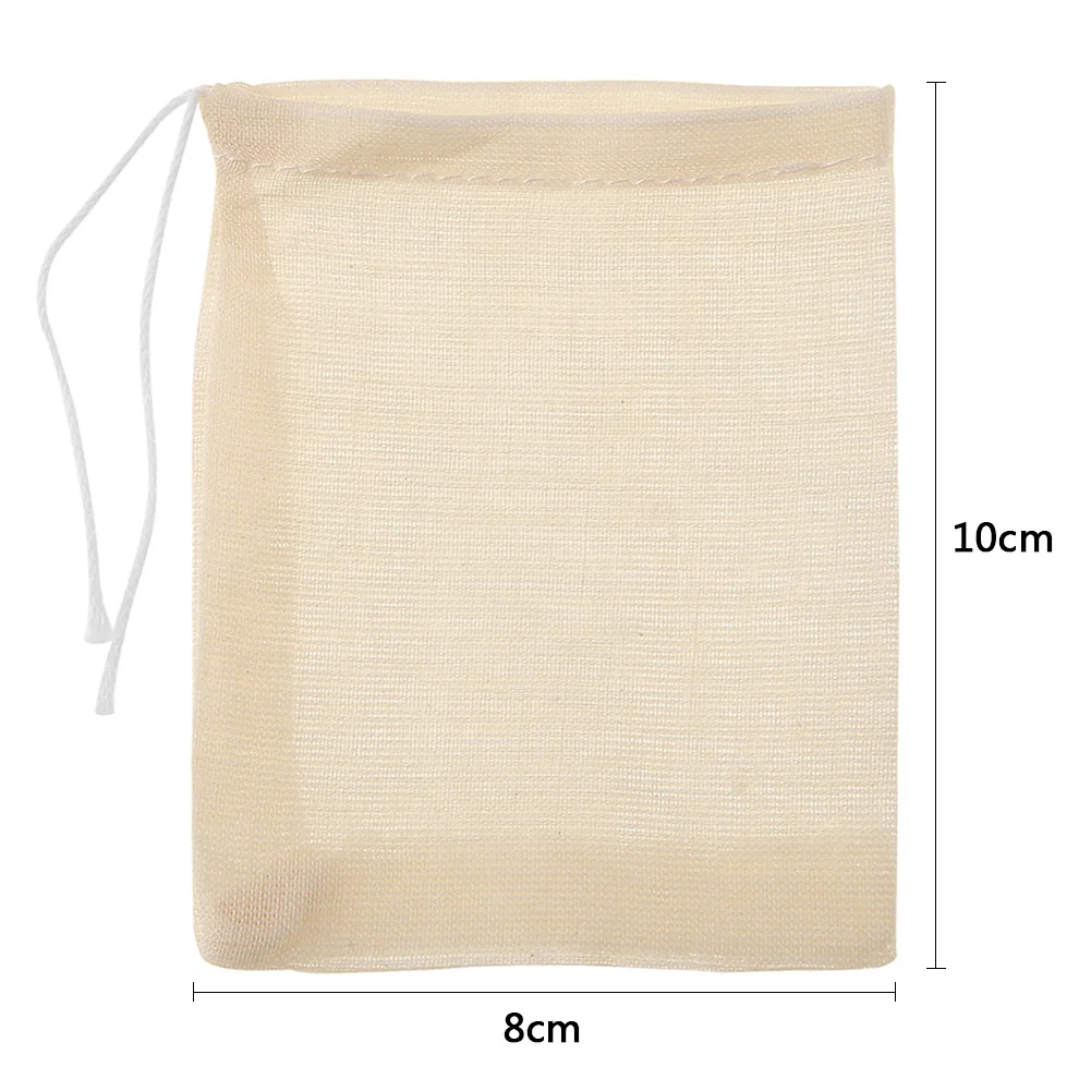 Shunmaii 20 teile/los Teebeutel Einweg-Tee filter beutel Baumwollgaze-Teebeutel mit Schnur heils iegel für Kaffee kraut loser Tee-Aufguss 4