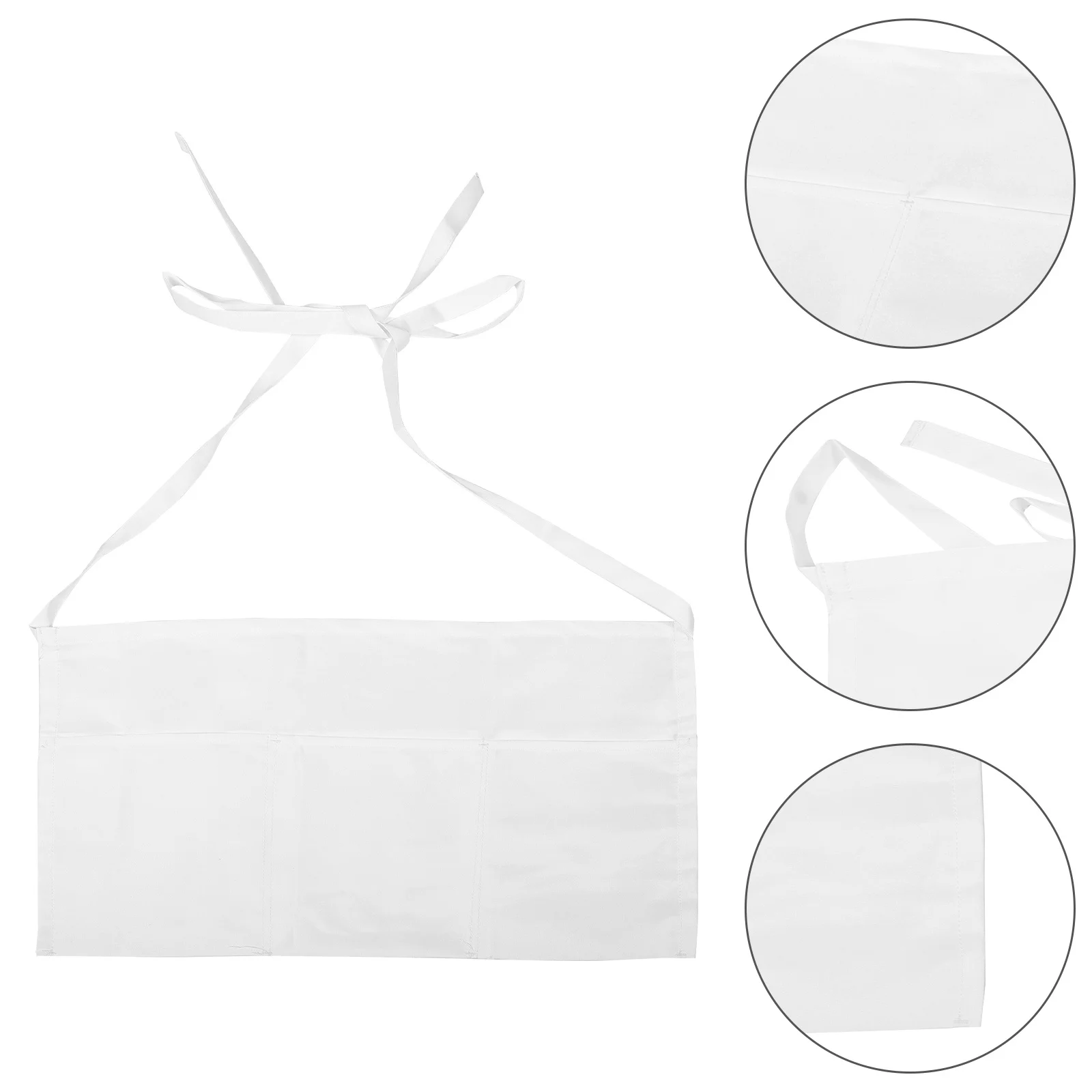 Zorgvuldige stiksels Korte taille schort met zakken Vrouwelijke serveerschort Praktische langdurige hotelchef-gebruik schorten voor vrouwen