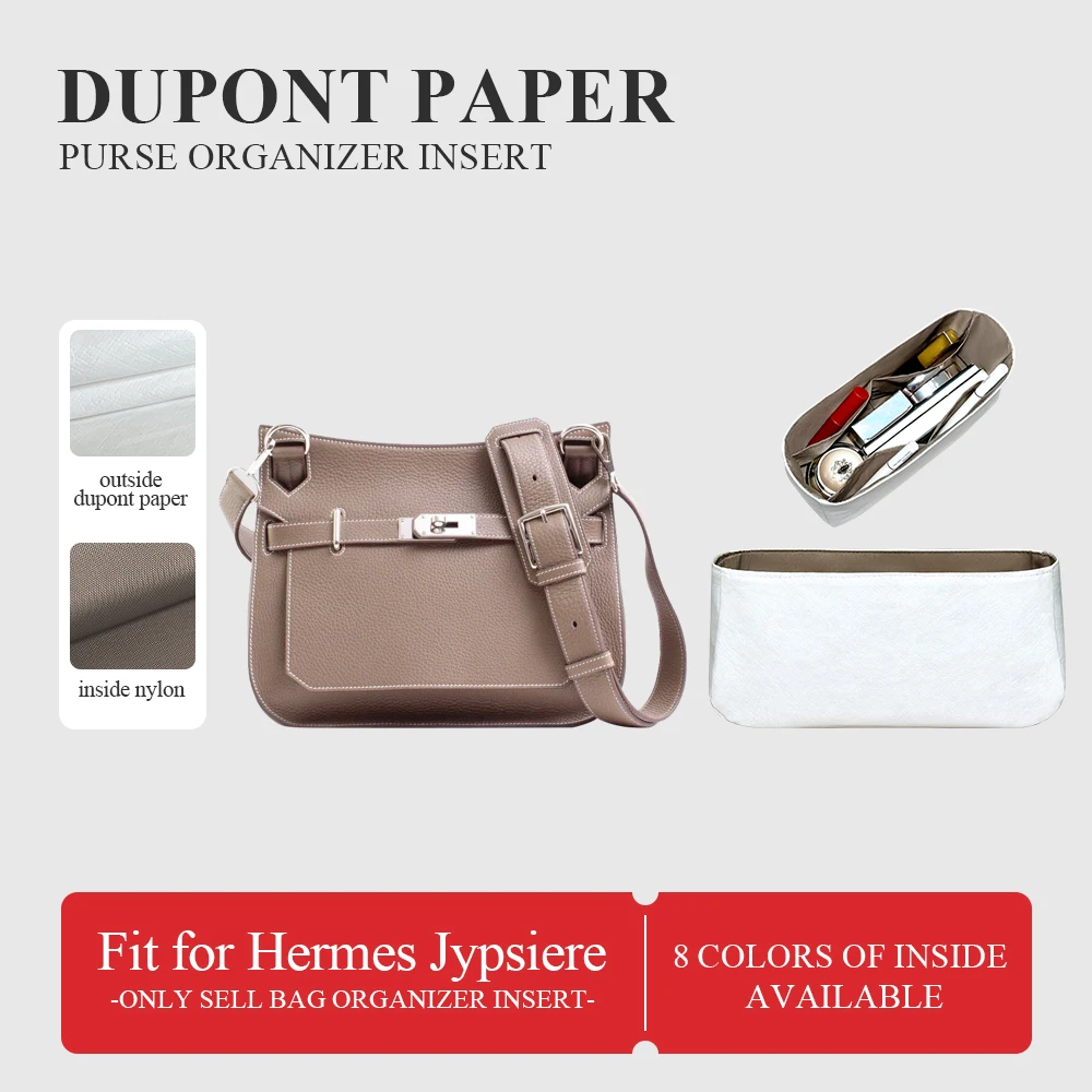 

Dupont Paper Purse Organizer Insert Fit for Hermes Jypsiere Makeup Inner Liner Storage Bag Mini Lightweight Inside Organizer Bag