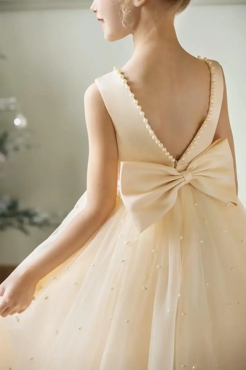 Платье-пачка из тюля с бантом для девочек-цветочниц для детей, свадебные платья для первого причастия для девочек, бальные платья принцессы для выпускного вечера