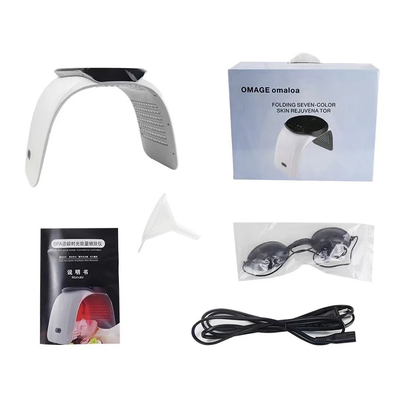 Koud en warm Nano Watersupplement Spray Spectrometer Kleurrijk Dynamisch Rood Licht PDT Foton Verjongingsmasker Schoonheidsinstrument