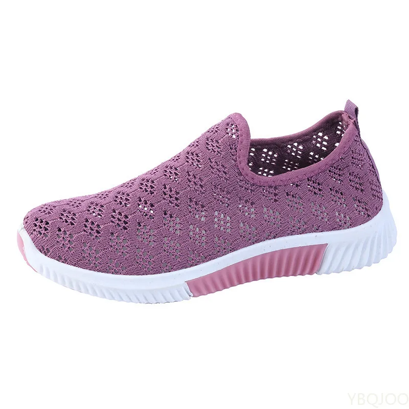 2022 neue Mode Mesh Schuhe Frauen Schuhe Mesh Sport Schuhe Atmungsaktive Wohnungen Weiche Sohle Casual Turnschuhe