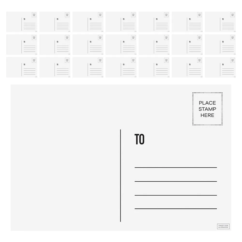 

50 Sheets Blank Postcard Cards for Mailing Blanks Ordinary Making Kraft Paper Travel