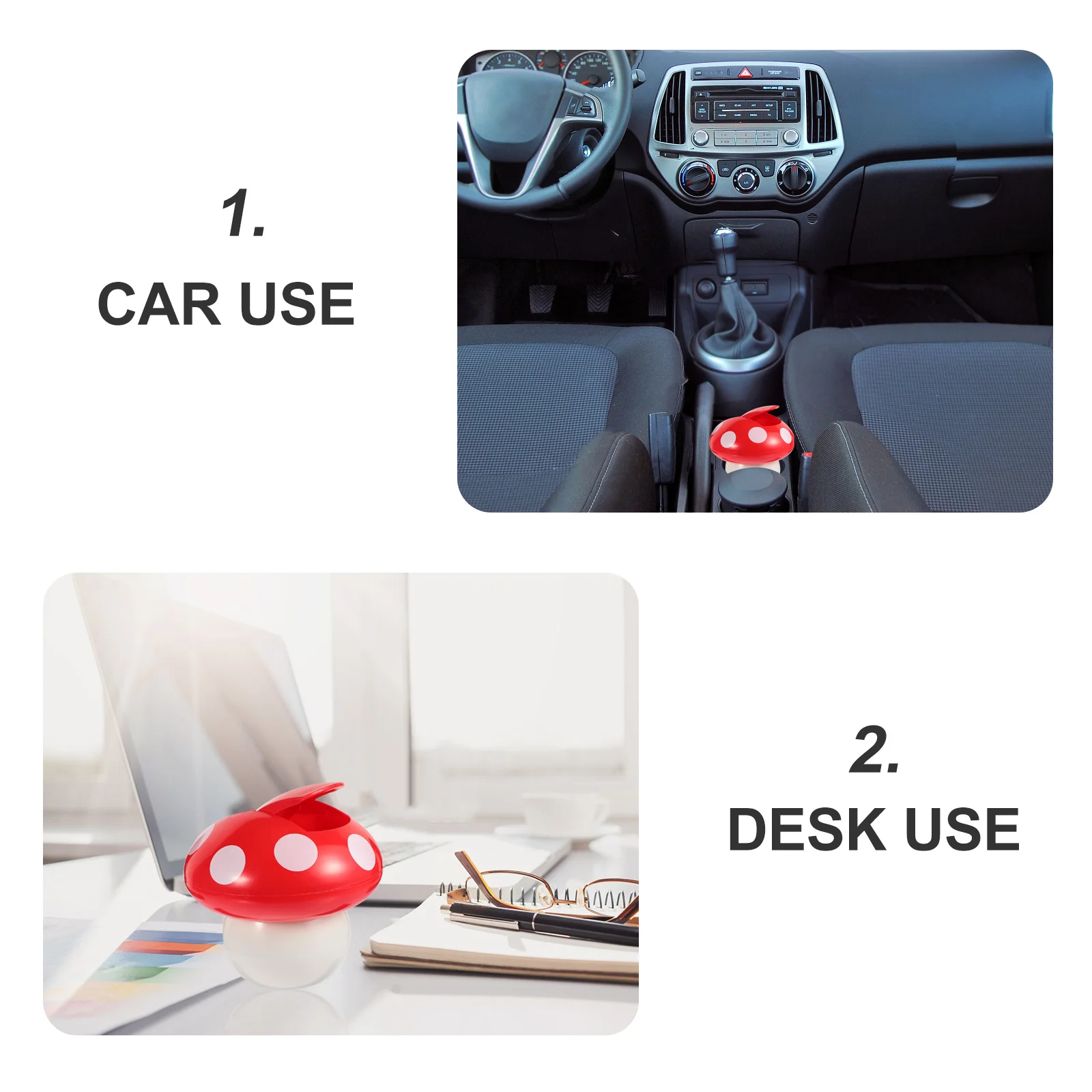 

Mushroom Modeling Trash Can Compact Garbage Bin for Living Room Bedroom Office No Odor Safe for Small Waste Basket