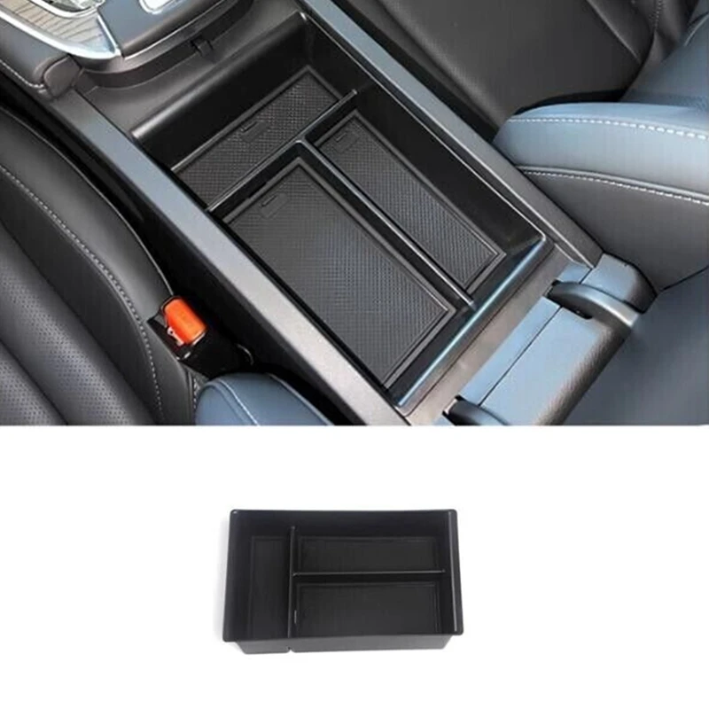 1 PCS Car Center Console Organizer Armrest Storage Box Tray Accessories Black ABS For Chery Tiggo 8 Pro Max 2022 2023 2024