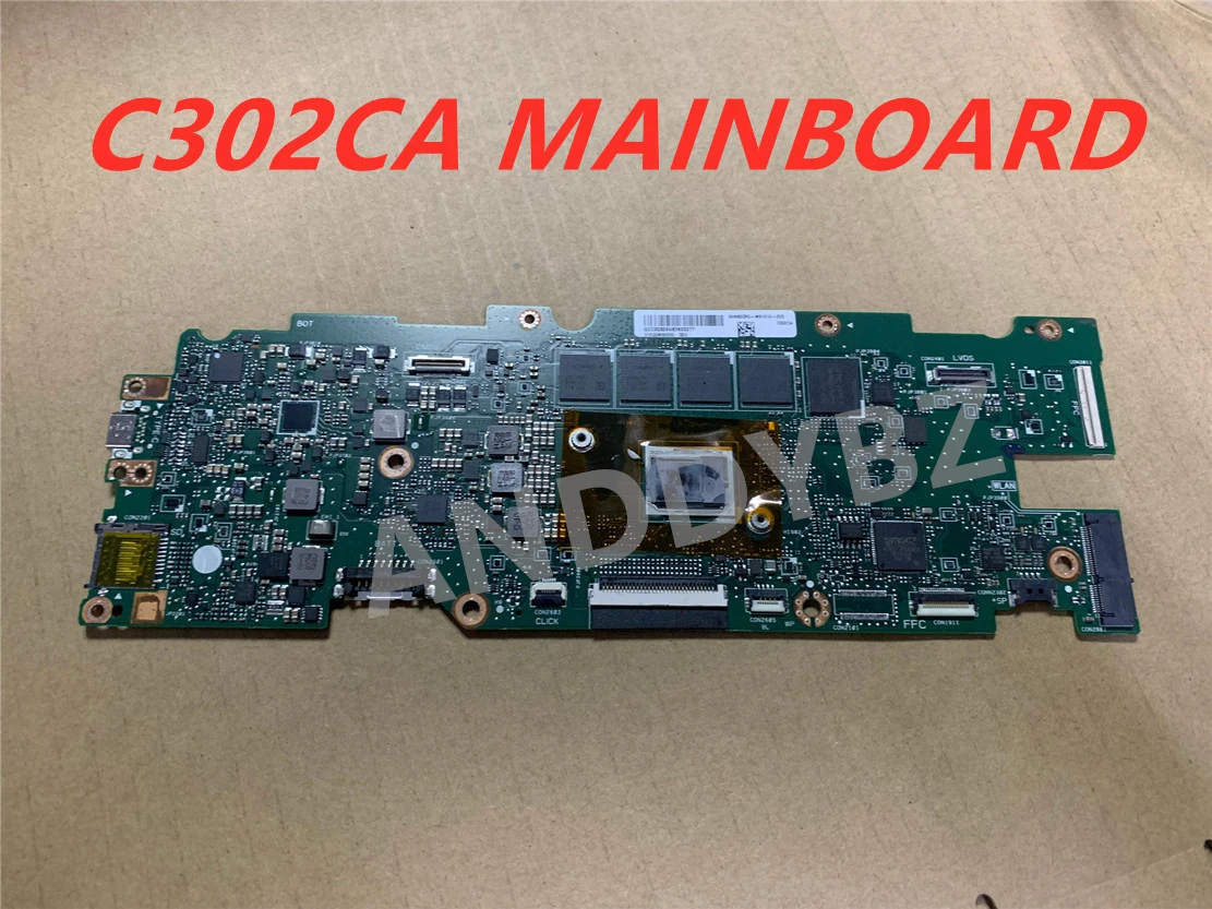 Used Original FOR ASUS CHROMEBOOK C302CA MAINBOARD WITH SR2EN CPU AND RAM  Free Shipping