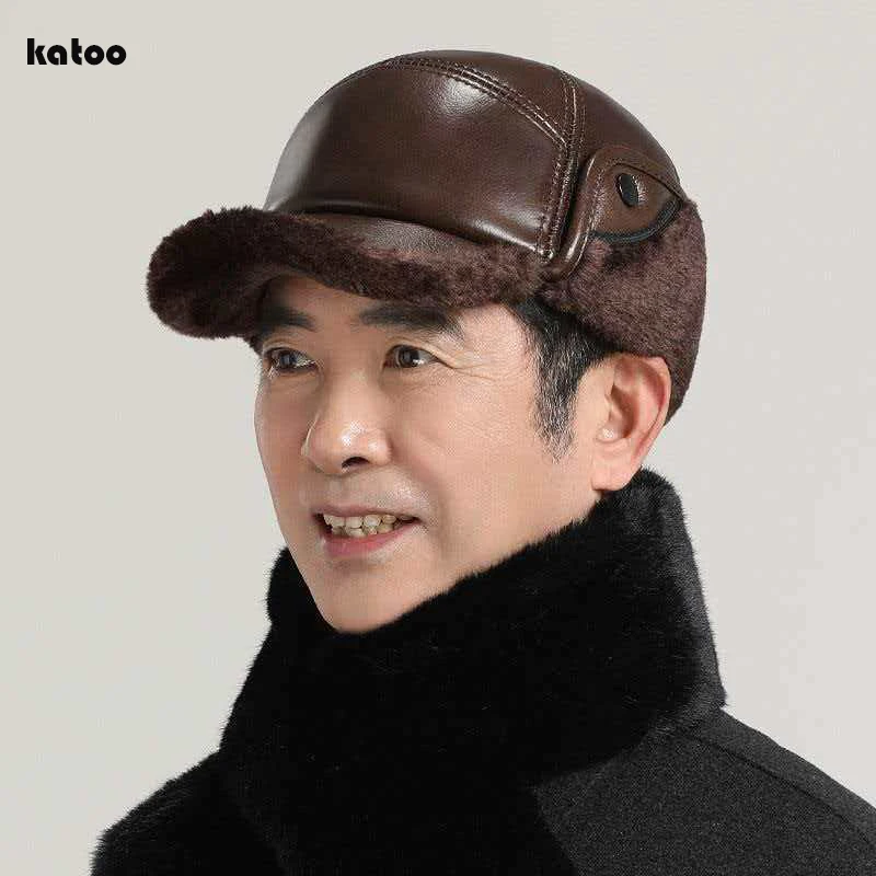 cowhide-leather-baseball-caps-winter-men's-hat-thicken-bomber-hats-with-ears-warm-dad's-hats-sombrero-de-cuero-del-hombre