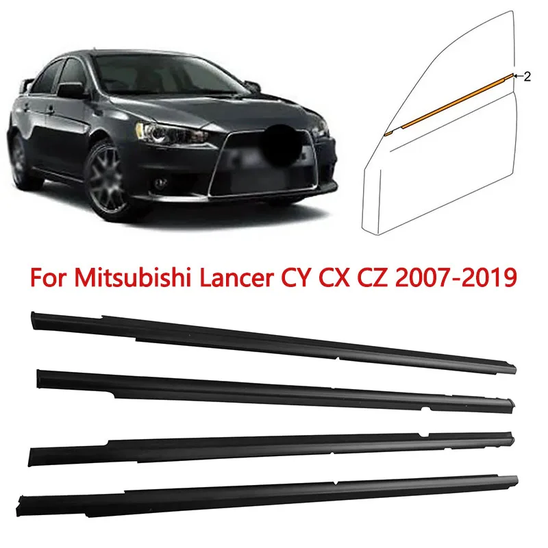 

Внешний уплотнитель окна для Mitsubishi Lancer CY CX Fortis Evo CZ 5727A005, боковая дверь, стекло, резиновый ремень, молдинг, уплотнение