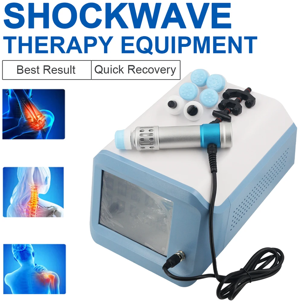 ED Shockwave Therapy Machine 250MJ Muscle Relaxation Shoulder and Neck Pain Relief Massager Shock Wave Chiropractic Massage Gun