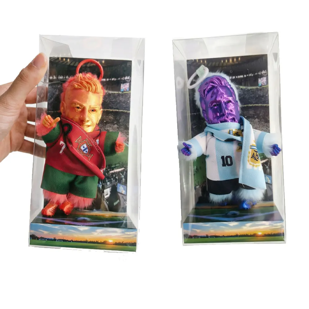 

Soccer Superstar Collectible Dolls, Messi Argentina Jersey & Ronaldo Portugal Jersey Player Figure with Packaging Box