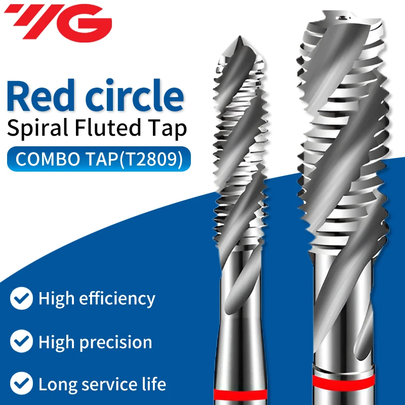 YG-1 T2809 Combo HSS-EX Spiral Tap M3 M4 M5 M6 M8 M10 M12 M16 M18 M20 M27  Processing for Cast Iron Steel Stainless AL Etc.
